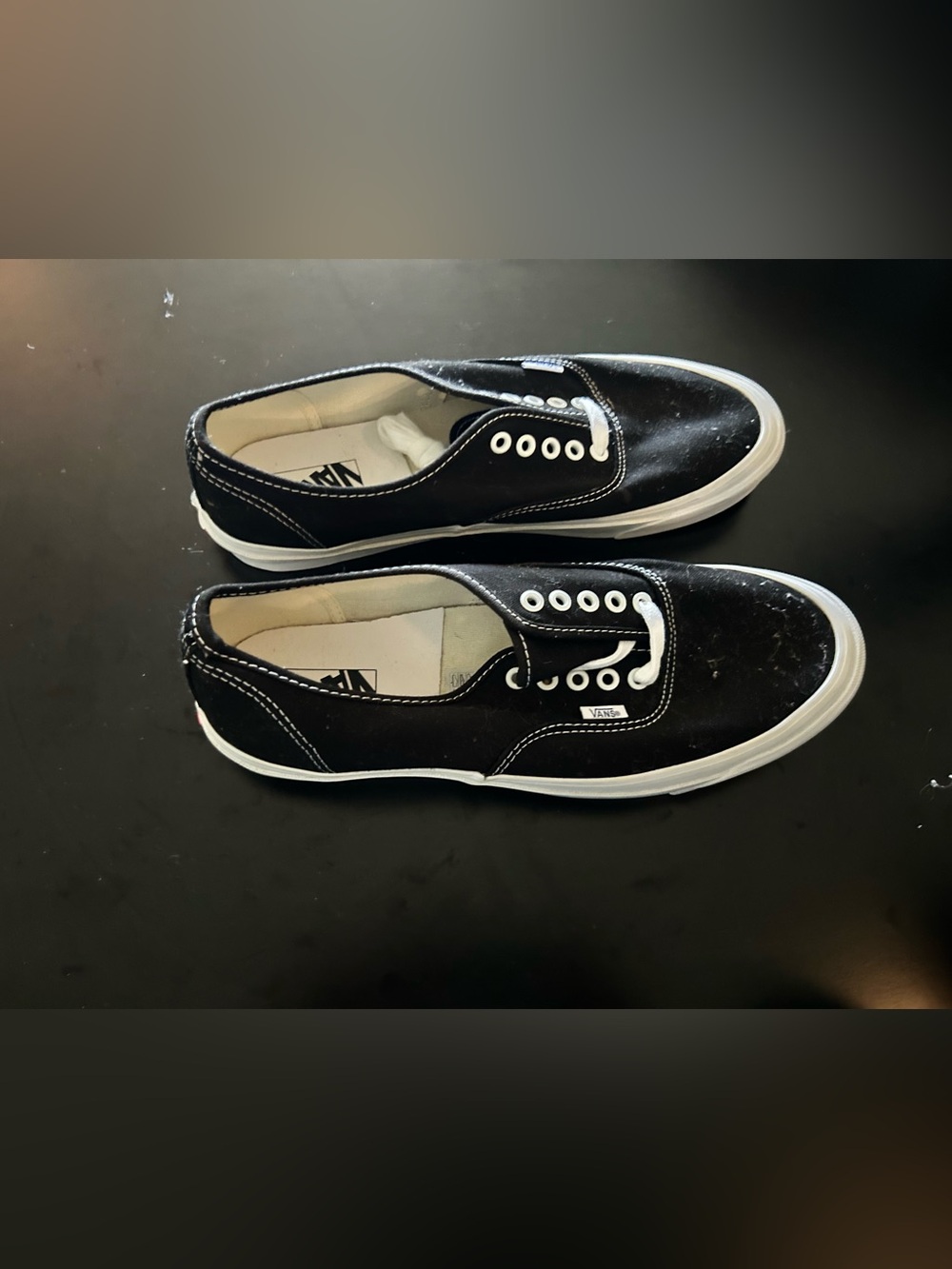 Vans Vault OG Authentic LX Premium Canvas Sneakers Black 11.5